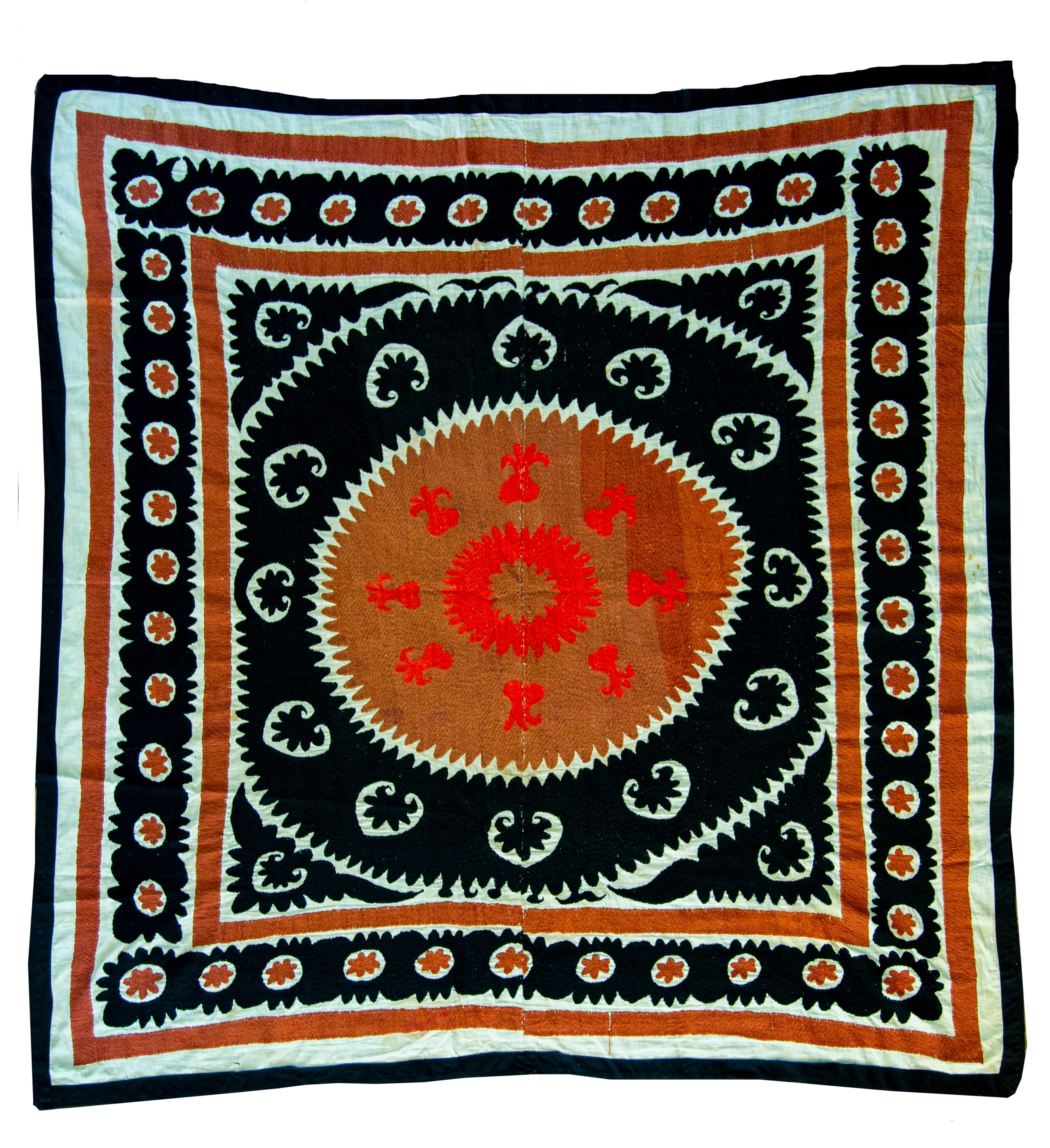 Red sun, orange border — palak, Samarkand